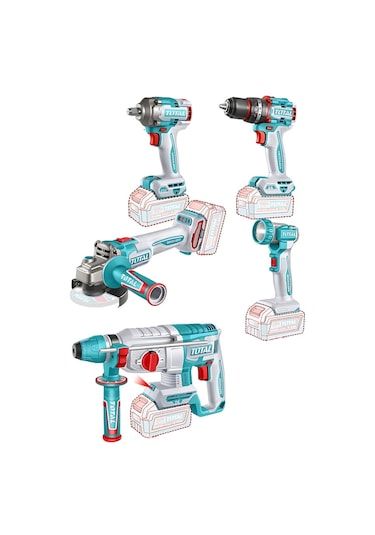 Total TCKLI20592E Avantaj 5'li Set - Darbeli Matkap + Taşlama + Kırıcı Delici