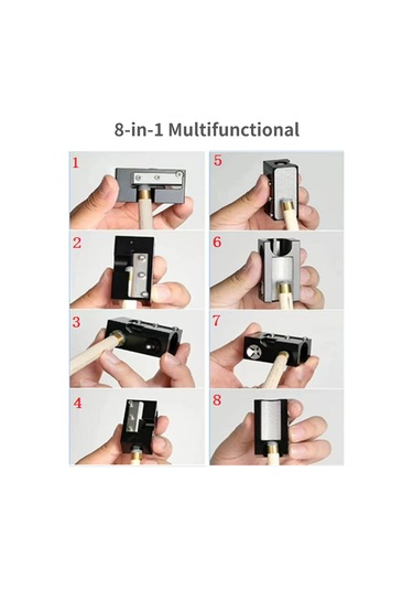 Youtek 8'li Bilardo Topu Ucu Aracı - Biçimlendir, Kes, Temizle Ve Tamir Et - Mavi Alüminyum Multifonksiyon Araç