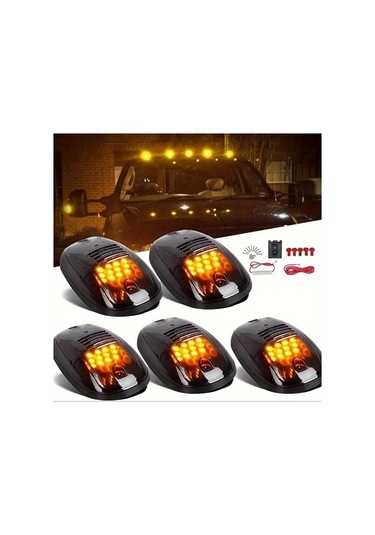 Xuweiwei 5pcs Led Lights Amber Yellow Ici Dis Aydinlatma Oda Elektrik Tesisati Pilsiz