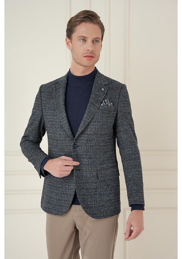 C 693 Slim Fit Siyah Spor Ceket Siyah