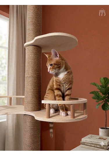 Zeyn Premium Lüx Kedi Kulesi Kedi Oyun Evi Kedi Tırmalama Kulesi