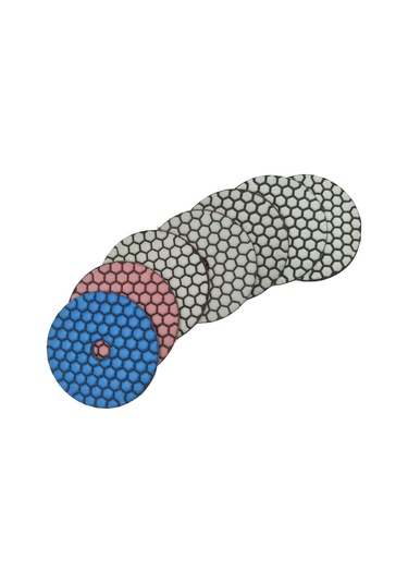 7 Adet 4 Inç Set Islak Kuru Elmas Parlatma Pedleri E10335