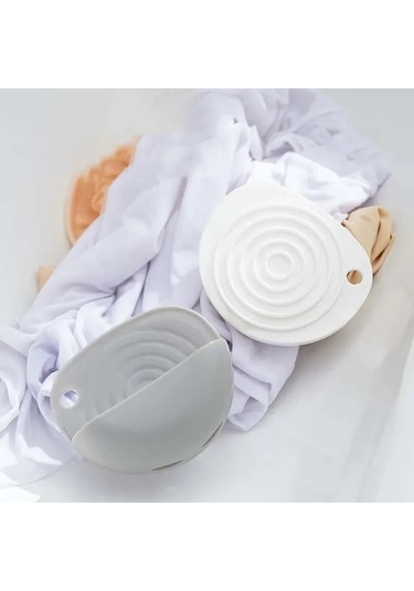 Geeroyoo El Tutulu Kalın Plastik Paspas Ev Dorma Ayakkabı Çamaşırı Yıkama Aleti Kayma Engeli Mini Gri