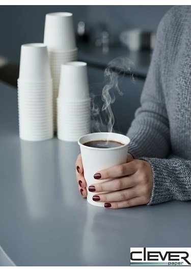 Clever Paper Beyaz 250 Ml 100 Adet Tek Kullanımlık Sıva Bardaklar 167812922 Beyaz