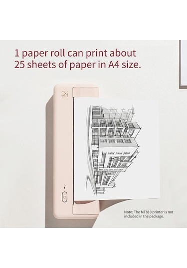 Flybuy Mt810 Termal Kağıt 2'li Paket - A4, 25 Sayfa, 10yıllık Saklama, Bpa'sız