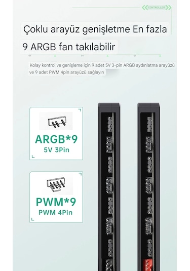 Snowman Argb 5v 3 Pin + Pwm 12v 4 Pin Fan Çoklayıcı