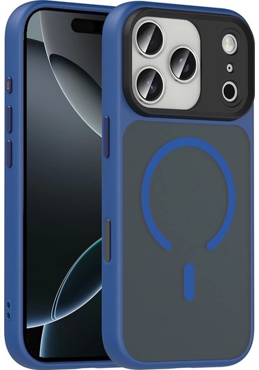 Lopard  İphone Uyumlu 17 Pro Max Kılıf Mat Arka Yüzey Wireless Şarj Özellikli Flet Magsafe Kapak