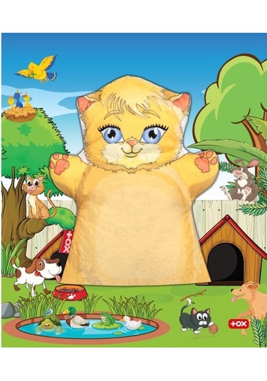 Tox Kedi Evcil Hayvanlar Keçe El Kukla T313 . Eğitici Oyuncak