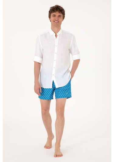 U.s. Polo Assn. Erkek İndigo Deniz Şortu 50299737-vr028 İndigo