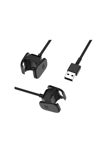 Konesam Fitbit Charge 3 İçin Usb Şarj Kablosu, Klem Deseni, 55cm Uzunluk, Siyah Renk, Pc+pvc Malzeme