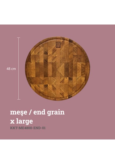Kesme Tahtası Meşe Daire End Grain X Large