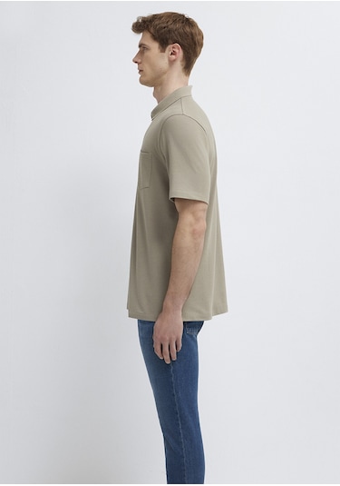 Mavi - Cepli Bej Polo Tişört 0613465-70352