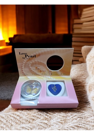 Love Pearl İstiridye İçinde Kutu Açılımı İnci Kolye Altın - Koyu Füme