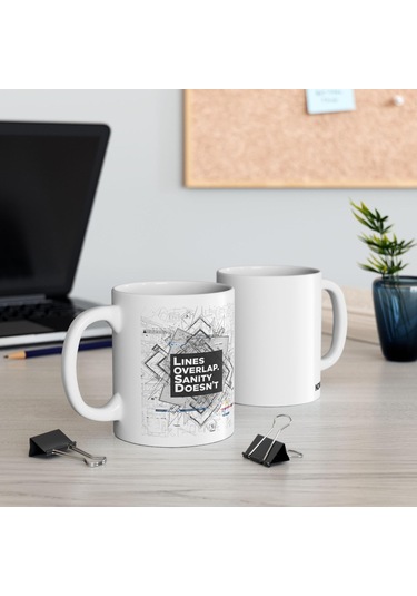 Mimarlara Özel Sanatsal Kupa Bardak Tasarım Ve Kahve Tutkunları İçin Muhteşlem Hediyelik Beyaz