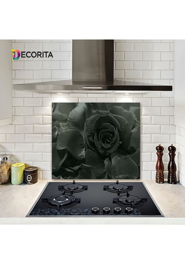 Decorıta Cam Ocak Arkası Koruyucu | Karagül Desen