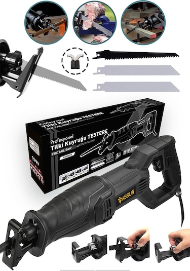 Assur ASR625 750W Tilki Kuyruğu Testere Siyah