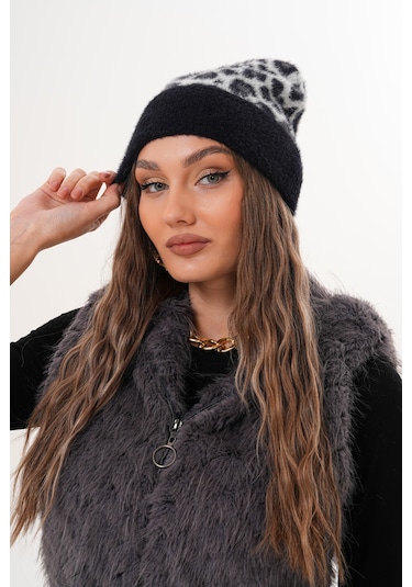 Ritagarcia Premium Soft Lepar Bere Siyah-beyaz Leopar