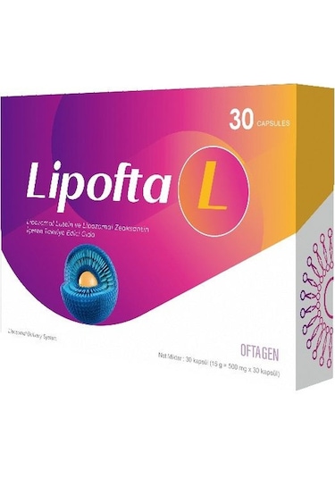 Lıpofta L 30 Kapsül Lipozomal Lutein Ve Lipozomal Zeaksantin I C Eren Takviye Edici Gıda
