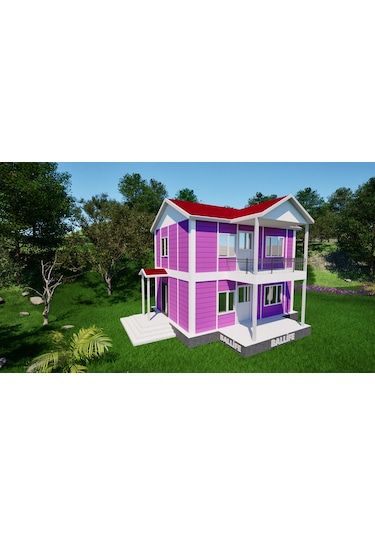 Ballife Prefabrik 114 M2 Standart Dubleks Prefabrik Konut