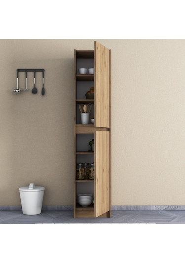 Umg Mobilya Patentli Astira Kulpsuz Boy Dolabı, Mutfak Dolabı, Ayakkabılık, Kiler/banyo Dolabı, Elbise Dolabı Meşe