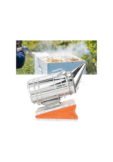 Geeroyoo Arı Bakımı İçin Paslanmaz Çelik Ve İnek Derisi Fumigatör - Yanma Korumalı, Taşınabilir Ve Güvenli Duman Üreteci