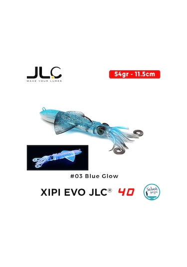 Jlc Xipi Evo 40 Set 54gr 11.5cm 03 Blue Glow Silikon Kalamar