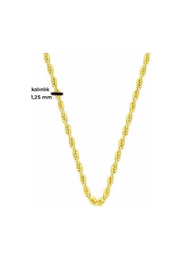40 cm. İnce Burma 14 Ayar Altın Zincir 14HL40100