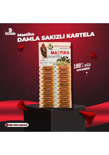 Dırkalı Mastiha Damla Sakızı Kartela 1 G 20'li