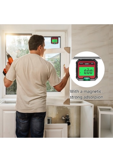 Ebitda Qıngxıey Kabarcık Seviyesi Ve Manyetik Tabanlı Dijital Seviye Açısı - Bina/otomobil Ölçüm Cihazı