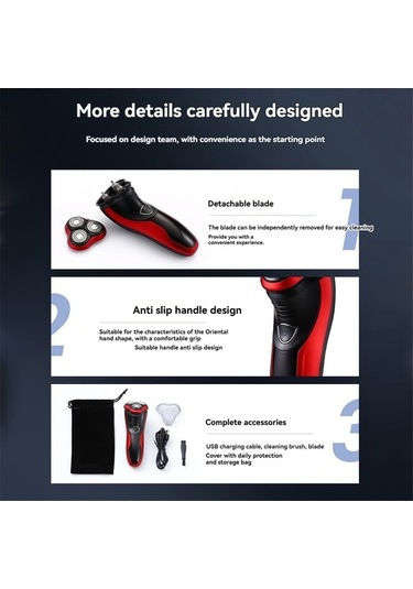 Ulzyvf Şarj Edilebilir Elektrikli Sakal Tıraş Makinesi 3d Qa Düzeltici Favoriler