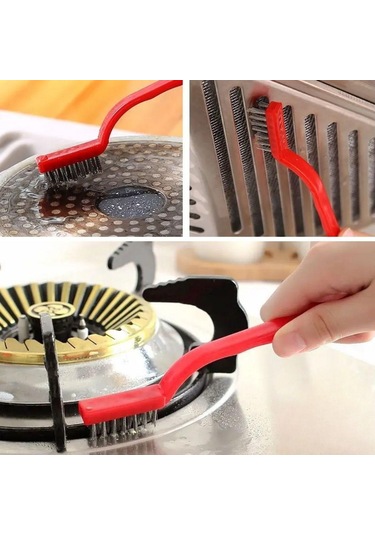 3 Lü Detaylı Temizlik Bakır,demir Ve Sert Plastik Tel Fırça Go50 Çok Renkli