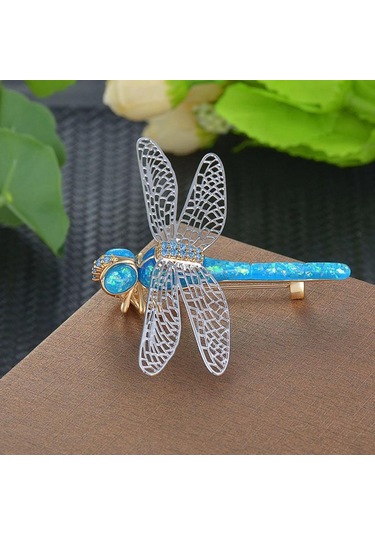 Homyl Renkli Kadın Yusufçuk Korsaj Yeni Bayan Düğün Mavi Mavi