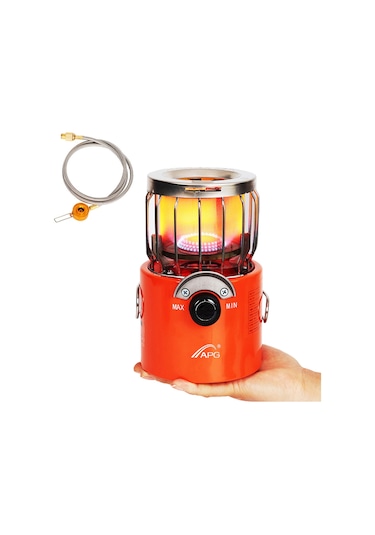Apg Taşınabilir 2000 W Gaz Isıtıcı Açık Kamp Sobası Isıtma Turuncu