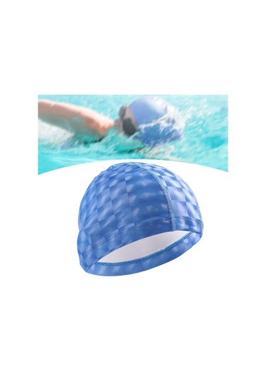 Suntek Yüzme Boneleri Saçları Kuru Tutar Havuz Şapkası Mavi