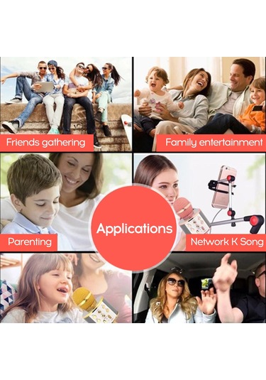 Geeksen Siyah Kablosuz Mikrofon, Bluetooth, Canlı Yayın Ve Karaoke İçin, 1200mah Batarya, 4ω 4w Hoparlör, 150-20khz Frekans Aralığı