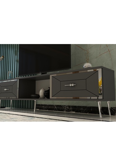 Arnoct Tv Sehpası Antrasit-gümüş