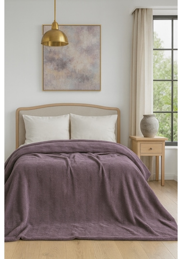 Vıncent Tek Kişilik Battaniye 140 190 Bej Bej