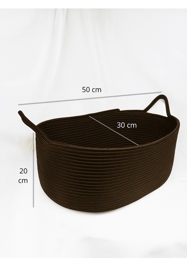 Hasır Jüt Dekoratif Sepet 20x30x50 Cm, Oyuncak, Çamaşır, Banyo, Mutfak Ve Düzenleyici Saklama Sepeti Kahverengi