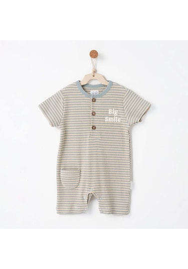 Andywawa Bebek Tulum Romper Bamboo Strıped Anw-ac26671 Mavi