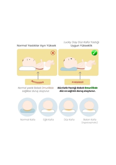 Bebek Düz Kafa Yastığı Bej