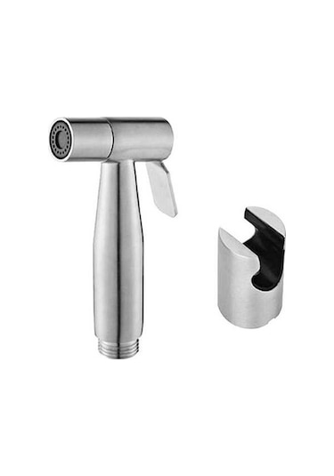 Pazly Suntek Klozet Püskürtücü Bide - Tuvalet Püskürtücü Ve Bide Tutucu Seti Gümüş