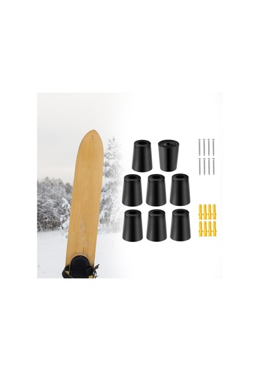 Homyl 8 Parça Dikey Kayak Askısı Snowboard Düzenleyici Siyah