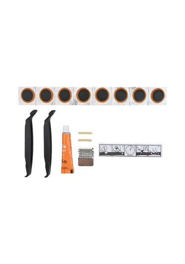 Xindoker Bisiklet Lastik Tamir Seti - Plastik Çekiçler, File, Yapıştırıcı Ve 8 Adet Tamir Filmi İle Plastik Kutuda Çok Renkli