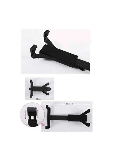 Araç Içi Tablet Tutucu Koltuk Arkası Telefon Tablet Tutucu Dvd-C+-Siyah
