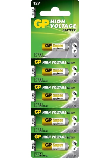 GP Super 27A MN27 12V Alkalin Kartela Pil 5 x 3'lü