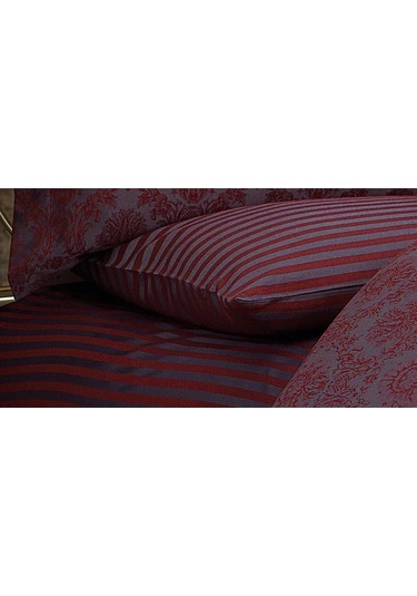 Monaco Bambu Jakar Kumaş Bordo Çift Kişilik Nevresim Takımı 6 Prç. - 905 Bordo