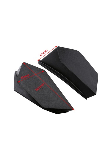 Motosiklet Kanat Aerodinamik Kanatçık Kiti Honda Suzuki Siyah Siyah