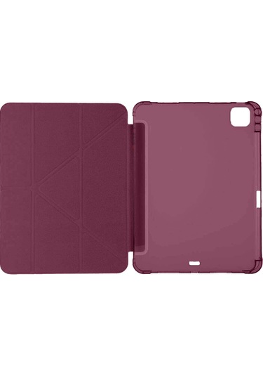 İpad Uyumlu Pro 11 İnç 3.nesil M1 2021 Uyumlu Kılıf Üçgen Katlanabilir Kalem Şarj Bölmeli Kılıf Kapaklı Kılıf