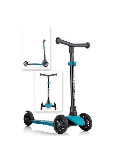 Wellgro Turbo 3 Tekerli Yükseklik Ayarlı Scooter, Yeşil Yeşil