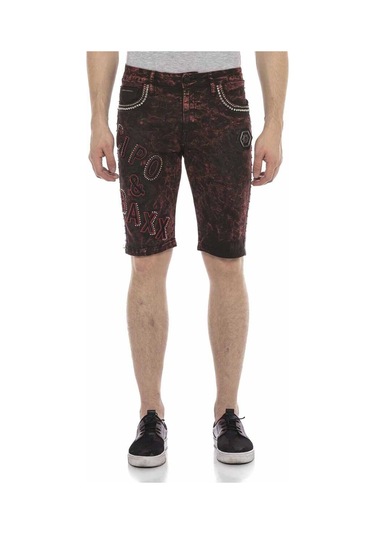 Ck207 Alaca Parlak Metalli Kot Şort 001